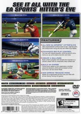 MVP Baseball 2005 box cover back